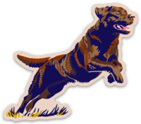 Chocolate Lab Dog Sticker