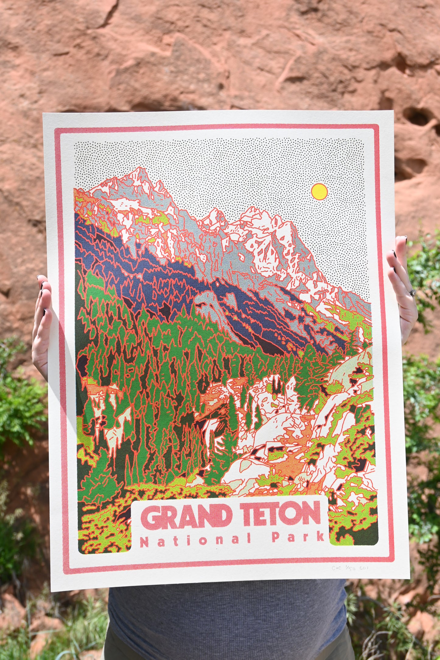 Grand Teton National Park 18"x24" Screen Print