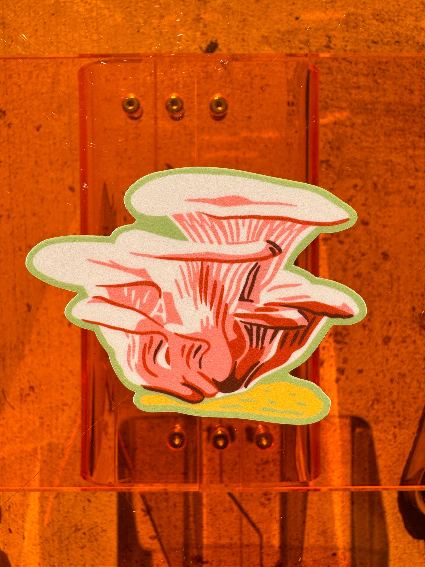 Pink Oyster Mushroom Sticker