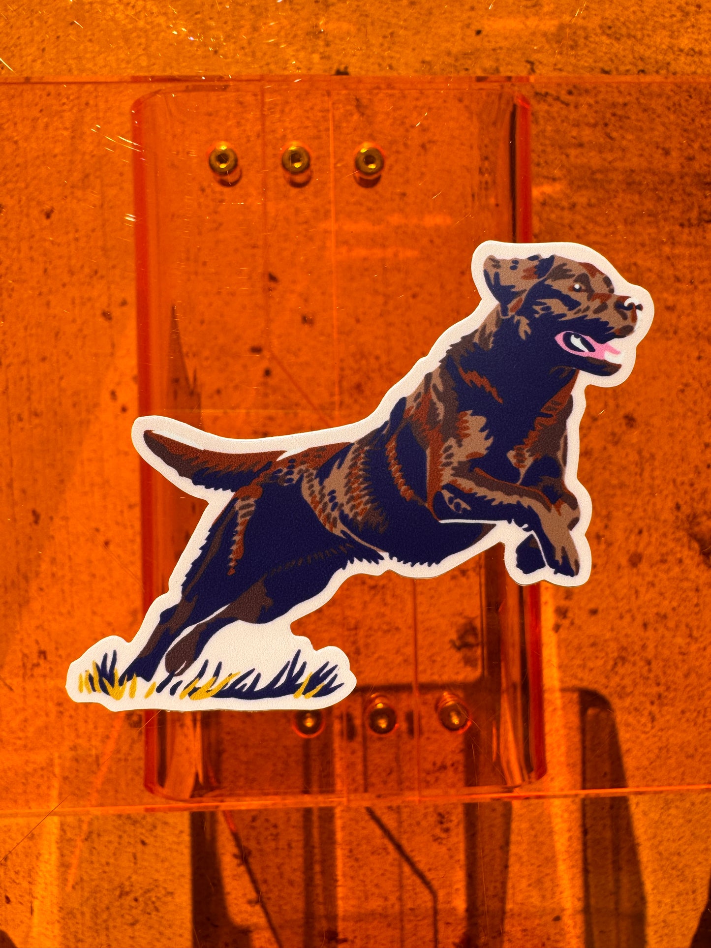 Chocolate Lab Dog Sticker