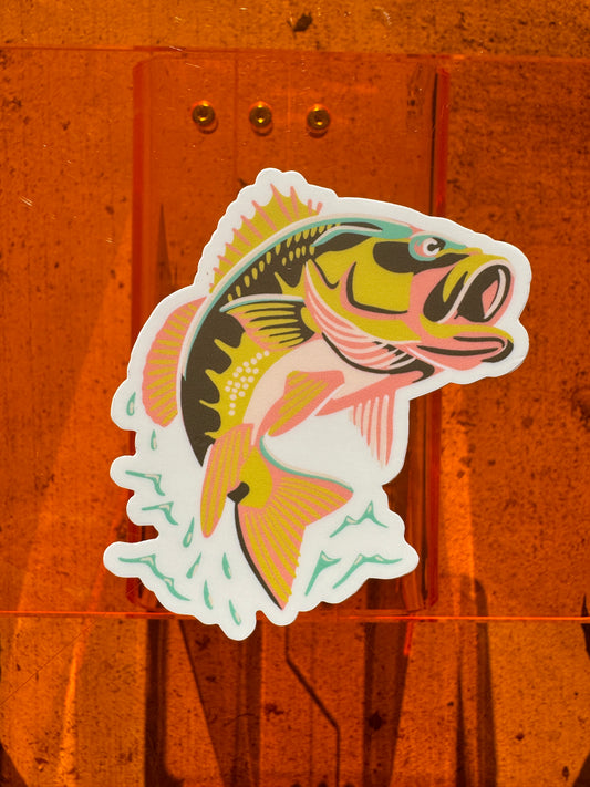 Leaping Bass Sticker