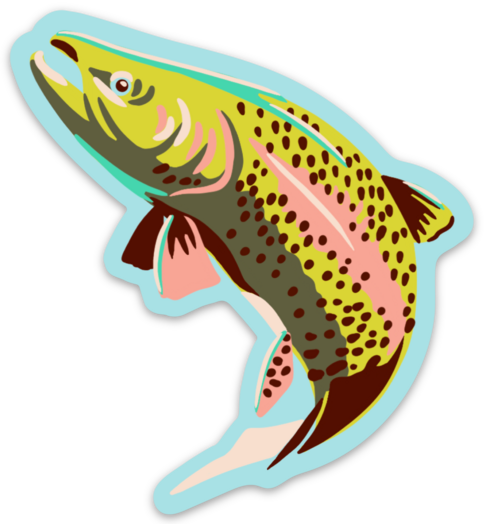 Leaping Trout Sticker