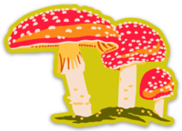 Toadstool Mushroom Sticker