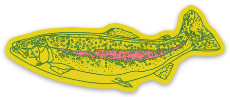 Yellow Trout Sticker