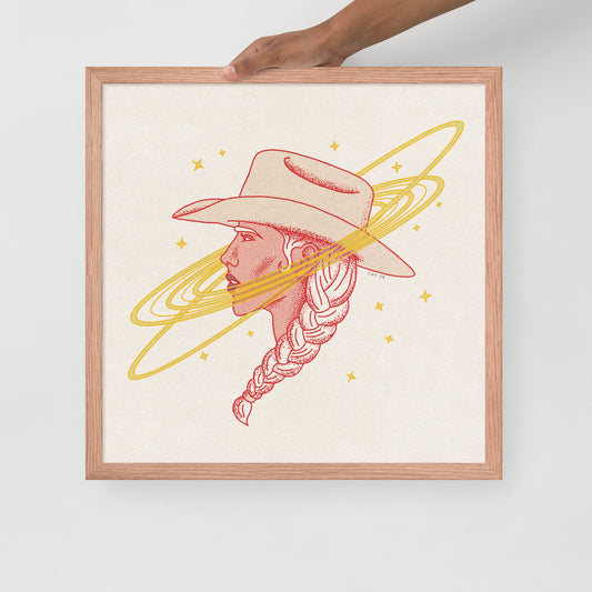 Cosmic Cowgirl Framed Print