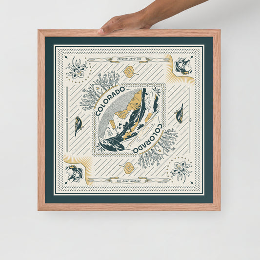 Colorado Bandana Framed Print