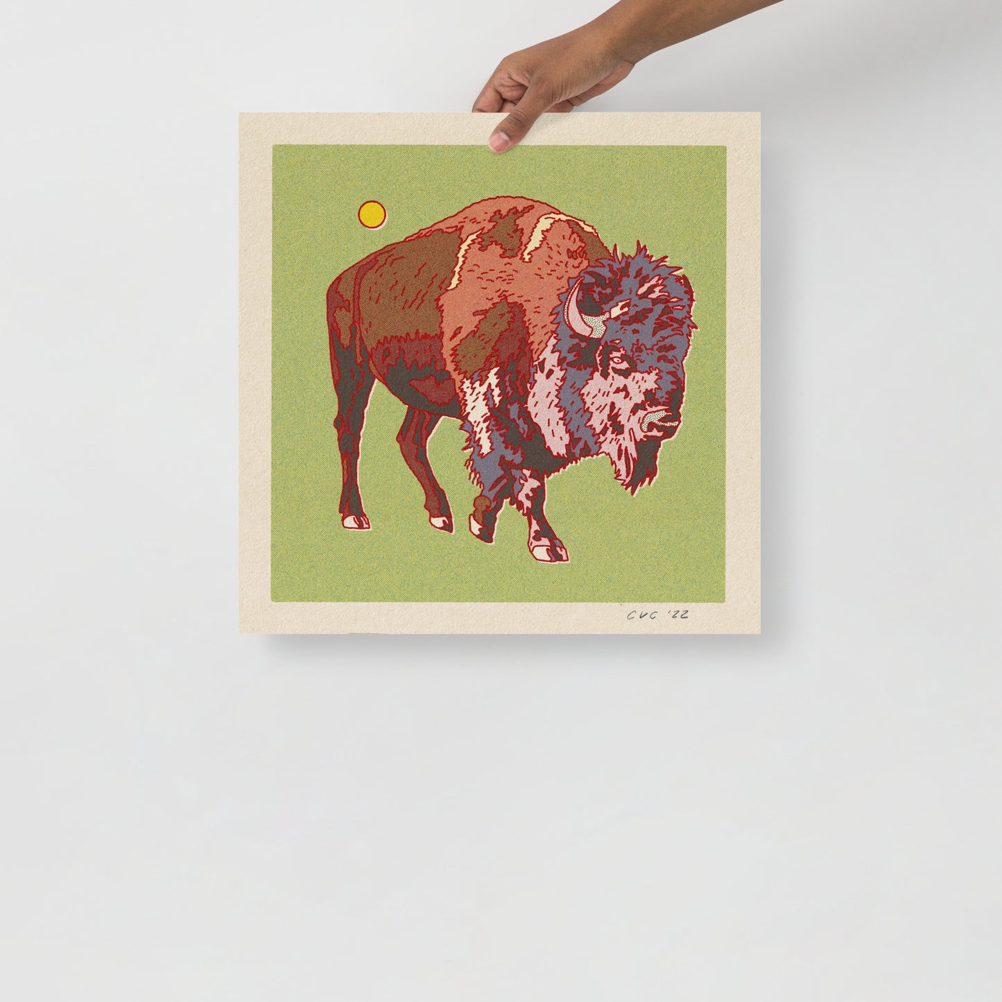 Bison Buffalo Print